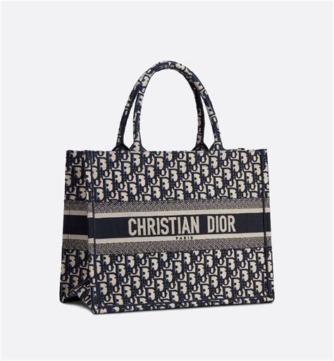 blue dior oblique embroidered dior book tote|CHRISTIAN DIOR Oblique Medium Book Tote Blue Multicolor .